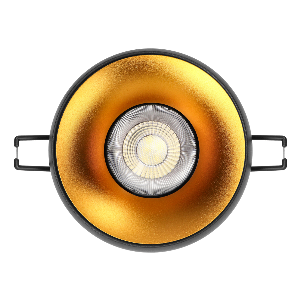 DORADO R decorative frame for spotlight, GU10, round, black-gold